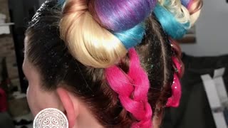 Viking Braids - Bottom Dutch Braids with Space Buns