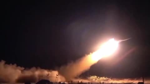 Footage of the launch of ballistic and cruise missiles