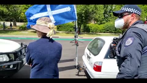 AFP & ACT police harass and intimidate peaceful protestors outside Federal parliament in Canberra