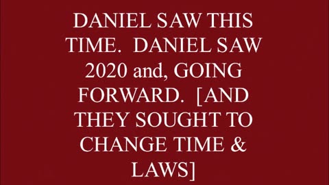DANIEL SAW THIS TIME: DANIEL SAW 2020 and, GOING FORWARD-->