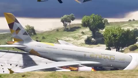Airbus A380 aircraft engine fire, emergency landing