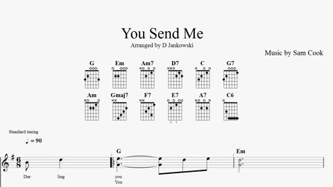 How to play You Send Me on guitar