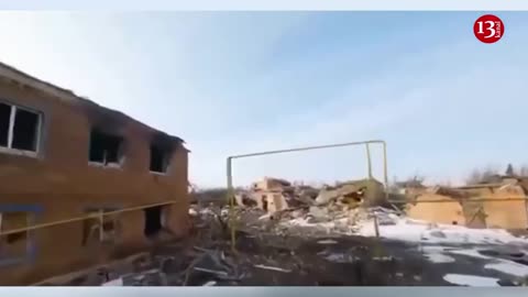 Drone footage of the city of Bakhmut, destroyed by the Russians