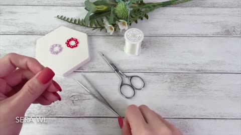 Korean Style Beaded Flower Rings