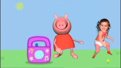 Peppa Pig Dances To Wii Sports