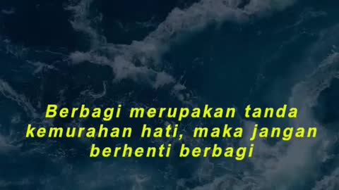 Berbagi merupakan tanda kemurahan hati, maka jangan berhenti berbagi