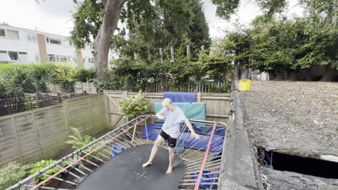 Triple Frontflip Landed on Modded Trampoline