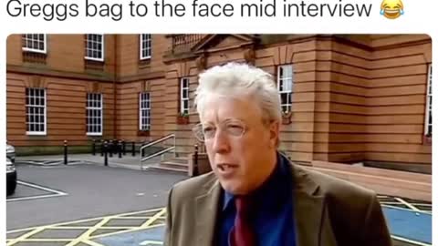 Never forget When this man got a Greggs bag to the face mid interview