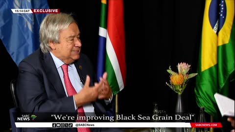 15th BRICS Summit SABC News speaks to UN Chief Guterres
