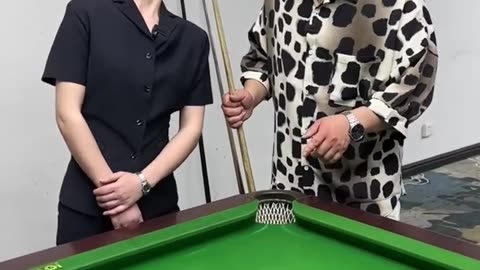 funny billiard player