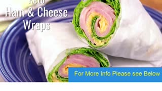Simple Keto Lunch On The Go 😃 Keto Ham & Cheese Wrap Recipe 😃 Short 1 minute summary!#shorts
