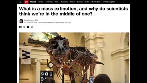 "WE ARE IN THE MIDDLE OF A MASS EXTINCTION!"