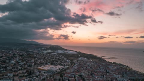 Sky over a Coastal City