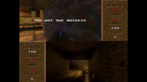 Quake - Two-Player Deathmatch (Actual N64 Capture)