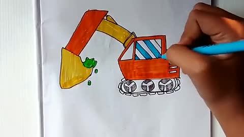 how to draw JCB for beginners step by stepeasy drawing for kids