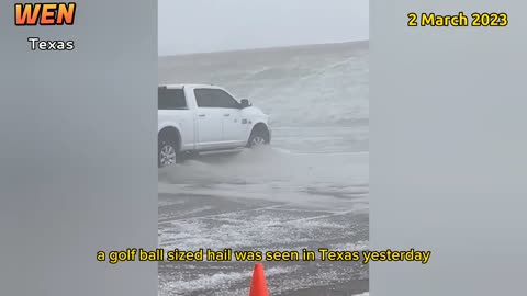 Unbelievable! Footage of heavy hail storm hitting Sherman, Texas 2023!