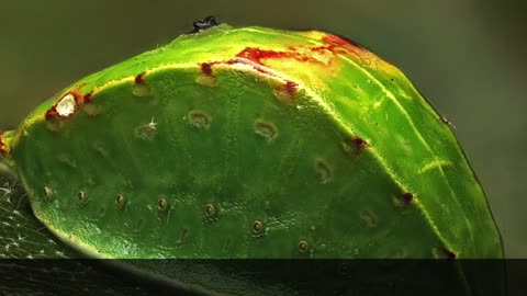 Skiff Moth Caterpillar carries Parasite