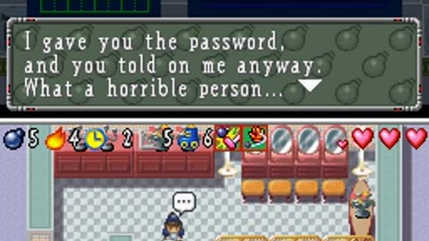 Snitching on the Maid in Bomberman DS Story