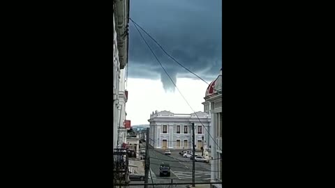 Massive Rare Waterspout Spins off the Coast of Cuba.