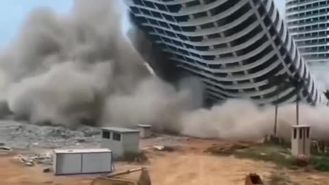 bomb blasting in a beautiful building.