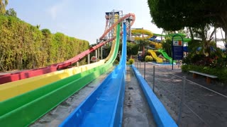 Tube Freefall Water Slide at El Rollo Parque Acuático