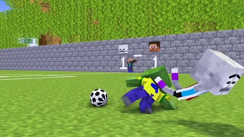 Monster School Poor Baby Zombie Can't Football - Minecraft Animation