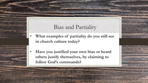 James 2 - Bias and Partiality Part 2 - 9/3/2023