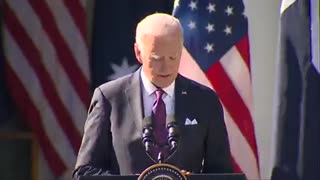 Joe Biden "I wanna thank the Israelis and the Palestinian— excuse me..."