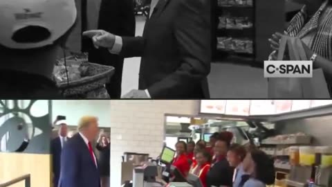 Trump Vs Joe biden visiting Fast Food Workers