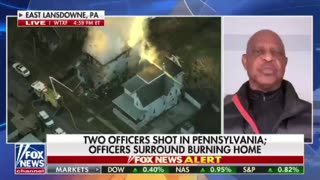 Two officers shot in Pennsylvania, officers surround burning home