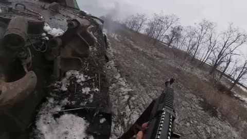 Ukraine War GoPro video - assault on Russia positions