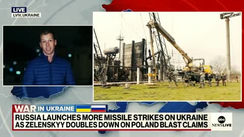 As Ukraine accuses Putin of attacking Poland, Russia launches additional missile strikes l ABCNL