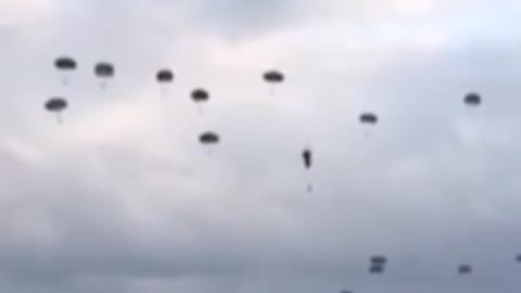 Terrifying moment skydivers parachute opens at the last moment