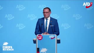 Tino Chrupalla beim AfD-Wahlkampfauftakt zur Europawahl in Donaueschingen am 27. April 2024