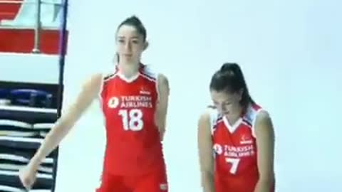 Super cute girl Zehra Gunes top player women volleyball Turkish.