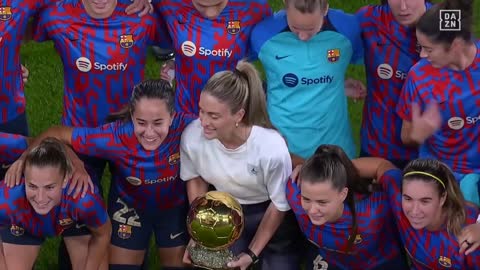 Alexia Putellas Presents Her Ballon d'Or To Barcelona Fans And Team-Mates