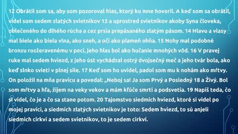 Poznanie Biblie - (162) - Kniha Zjavenia, VIII (Syn človeka, II)