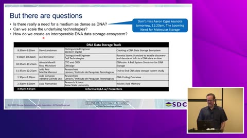 SDC2022 – DNA Data Storage Alliance: Building a DNA Data Storage Ecosystem - Jan. 3, 2023