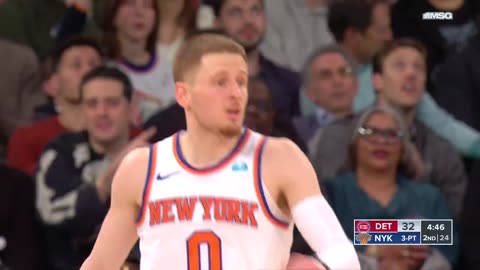 DiVincenzo Catches Fire at MSG! 21 PTS, 8/9 FGM, 5/6 3PM in 1H (DET vs. NYK)