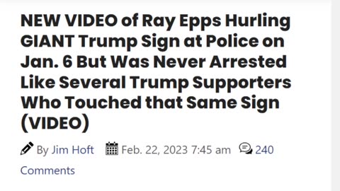 Ray Epps caught again! This time he threw a giant sign at police!!!