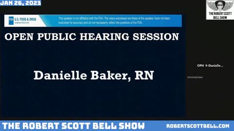 Heart-wrenching testimony - Danielle Baker presentation at the FDA VRBPAC Meeting January 26th, 2023