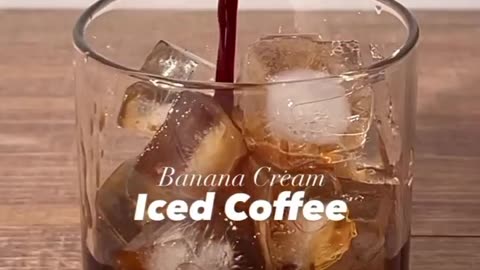 Banana Cream Iced Coffee 🤤 ☕️