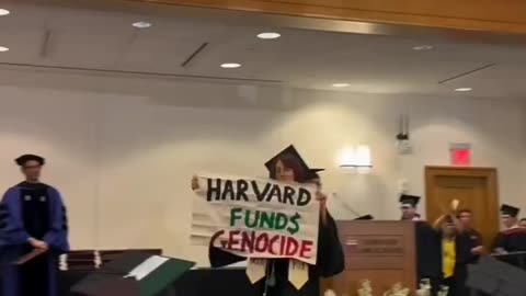 Harvard grads supporting Palestine.