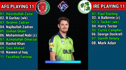 T20 World Cup 2022 Afghanistan vs Ireland final Playing 11 Afg vs Ire 25th Match Playing 11