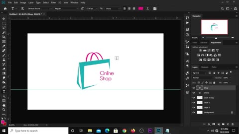 How to Simply Create a Shopping Logo Design | Photoshop Tutorials