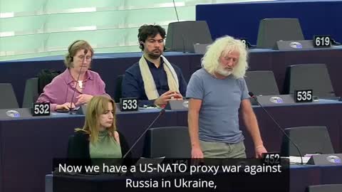 Mick Wallace MEP to the EU parliament: "NATO is not a defense alliance, it's a war machine. Ask the people of Afghanistan, Iraq or Libya."