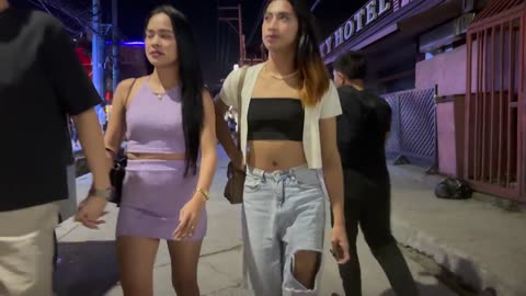 [4k] How is Philippine now Manila, Angeles Walking Street Nightlife Scenes So Many Freelancers! #139