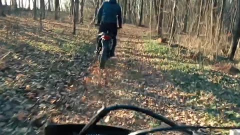 Pov ride on motorcycle