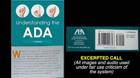 TOP ADA AUTHOR/LAWYER ADMITS LAWYERS ARE AFRAID TO HOLD JUDGES ACCOUNTABLE UNDER ADA