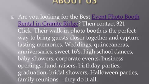 Best Event Photo Booth Rental in Granite Ridge